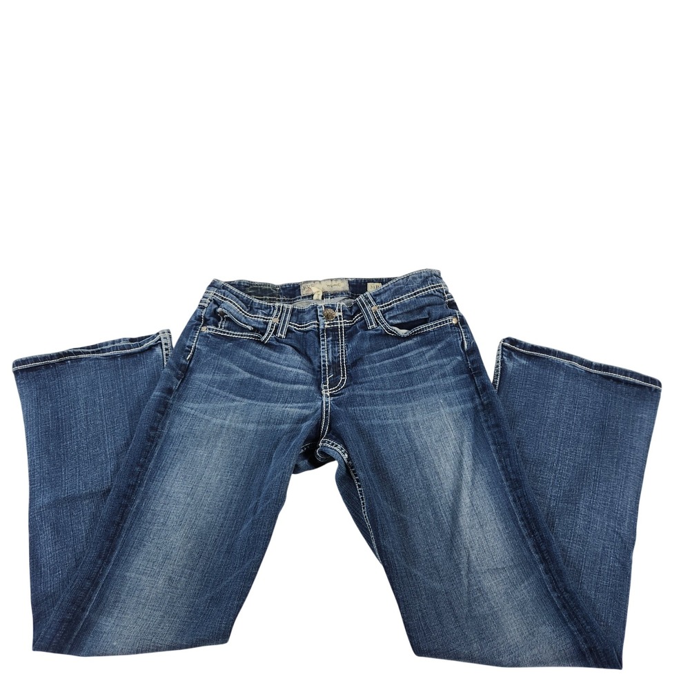 BKE Denim‎ Wendi Bootcut Jeans Medium Wash Contrast Stitch 31R 31x31.5